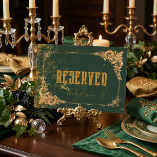 Numeração De Mesa Sinal de Mesa de Casamento Vintage Elegante Dourad