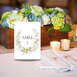 Numeração De Mesa Sinal de mesa de floricultura selvagem