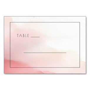 Numeração De Mesa Sinal de Mesa em Aquarela Rosa Sereno
