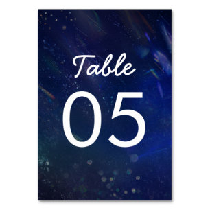 Numeração De Mesa Sinal de número azul da mesa do casamento da