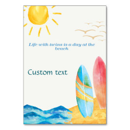 Numeração De Mesa Sol brilhando sobre a praia