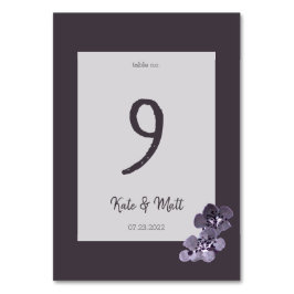 Numeração De Mesa Sombreado de ameixa