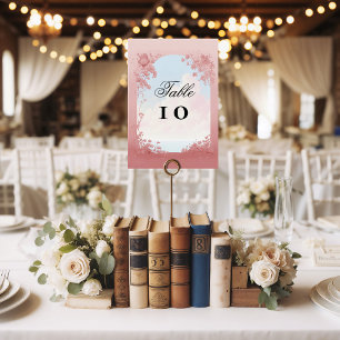 Numeração De Mesa Sonho céu, casamento de conto de fadas