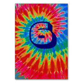 Numeração De Mesa Spiral Tie Dye Mesa Seis