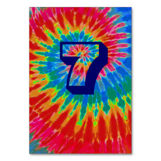 Numeração De Mesa Spiral Tie Dye Mesa Sete