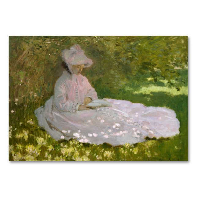 Numeração De Mesa Springtime Claude Monet (Frente)