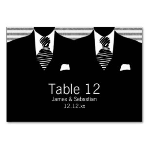 Numeração De Mesa Sr. Suit e Tie Gay Wedding