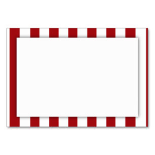 Numeração De Mesa Stripes Vermelhas Escuras (Adicionar Cor do segund