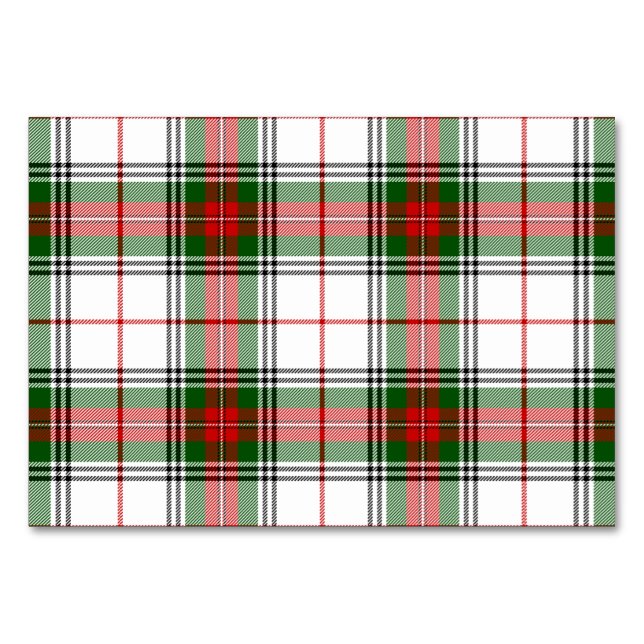 Numeração De Mesa Stuart / Stewart tartan xadrez verde branca (Frente)