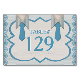 Numeração De Mesa Sua e Sua Azul Oxford Pinstripe