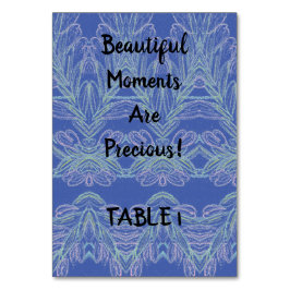 Numeração De Mesa Suaves Rochas Azuis Belos Momentos Número da Tabel