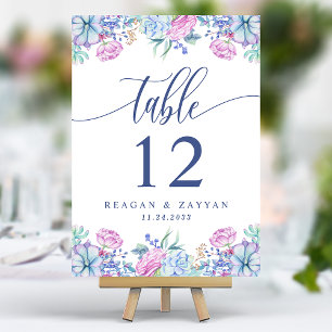 Numeração De Mesa Suculentas Florais Aguarela Chic Cacto Casamento