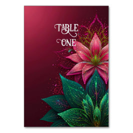 Numeração De Mesa Suite de Convite Floral Luxurioso