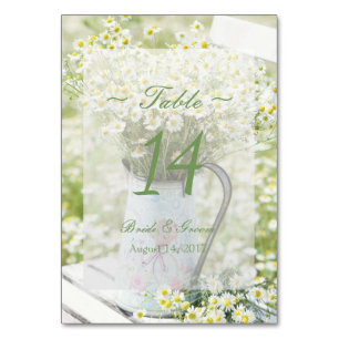 Numeração De Mesa Summerfield Daisies Chamomile Número da Tabela de