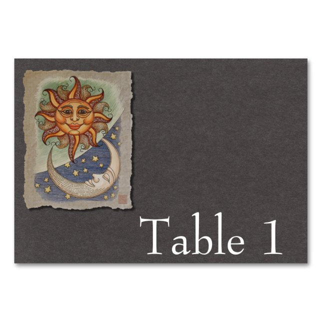 Numeração De Mesa Sun Moon & Stars (Verso)