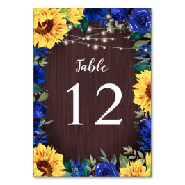 Numeração De Mesa Sunflower Blue Rosa Border Luzes Casamento de made
