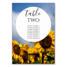 Sunflower Blue Sky Rustic Wedtic Weding Names