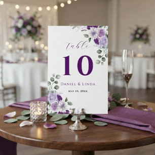 Numeração De Mesa Susurros de Lavanda: Elegância em Flor