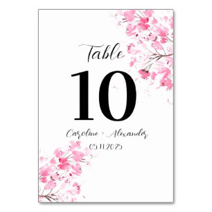 Numeração De Mesa Tab de Casamento com Sakura Oriental Moderna flora