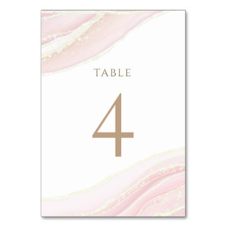Numeração De Mesa Tabela cor-de-rosa-d-água Número 4