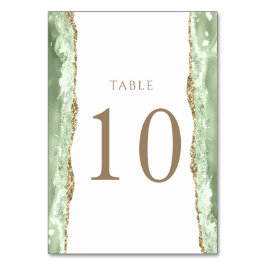 Numeração De Mesa tabela de agata verde número 10