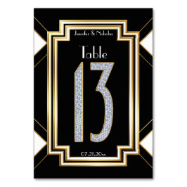 Numeração De Mesa Tabela de Casamento de Arte de Ouros Número Treze