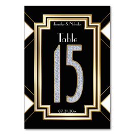 Numeração De Mesa Tabela de Casamento Deco de Ouros Número Quinze
