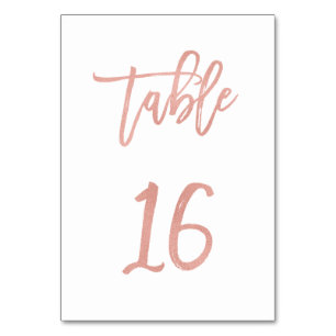 Numeração De Mesa Tabela de Casamento Dourado de Rosa de Fairytale M