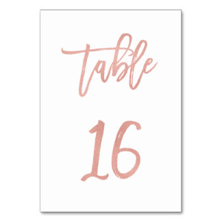 Numeração De Mesa Tabela de Casamento Dourado de Rosa de Fairytale M