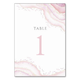 Numeração De Mesa tabela de mármore com barra de cor d'água Número 1
