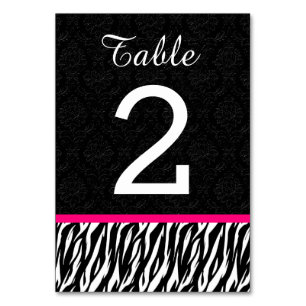 Numeração De Mesa Tabela Núm. Núm. de Casamento ZEBRA 1 com HOT PINK