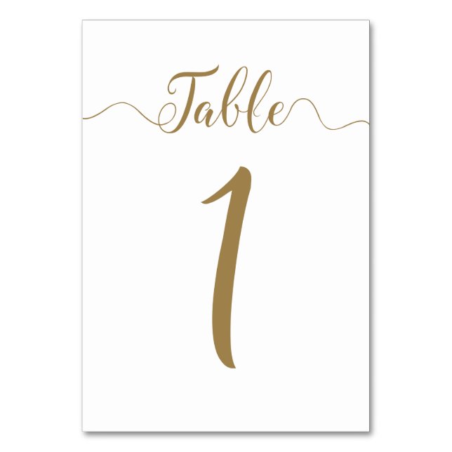 Numeração De Mesa Tabela Número 1 Números de Tabela de Casamentos Do (Frente)