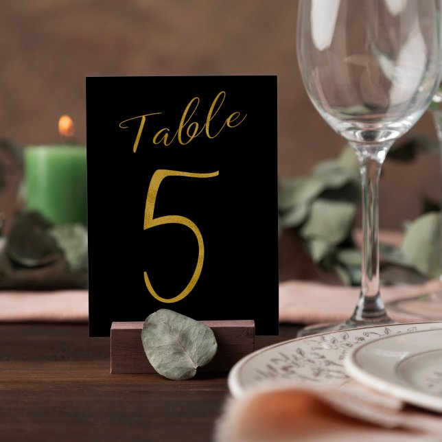 Numeração De Mesa Tabelas de casamento - número dourado - brilho pre (Criador carregado)