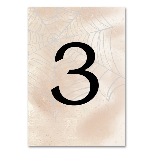 Numeração De Mesa Tabelas de Pequeno Casal Spooky Número 3 (Frente)