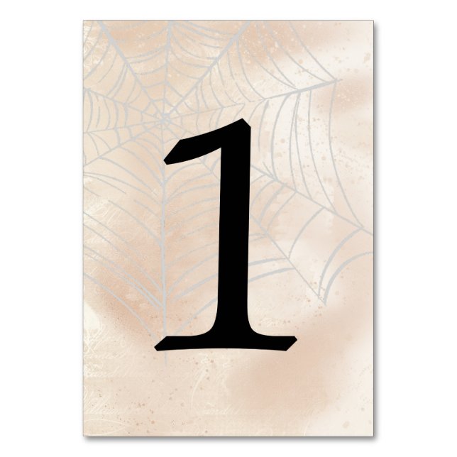 Numeração De Mesa Tabelas de Pequeno Casal Sppoky Número 1 (Frente)