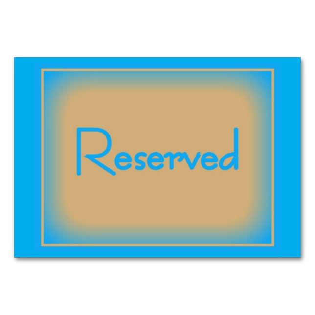 Numeração De Mesa Tabelas OceanoAzul/CafeauLaitHorizontal Reservado (Frente)