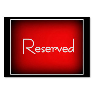 Numeração De Mesa Tablecard Horizontal de 3,5" x 5" Reservado, Básic