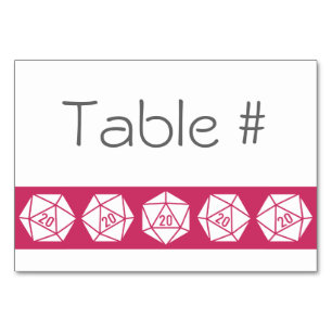 Numeração De Mesa Tabletop Chic na Placa de Mesa de Framboesa