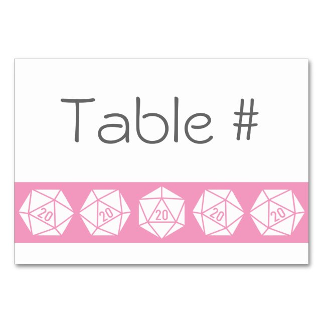 Numeração De Mesa Tabletop Chic na Placa de Mesa Petal Rosa (Frente)