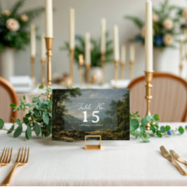 Numeração De Mesa Tapestry Blue Toile Vintage Woodland Table Number