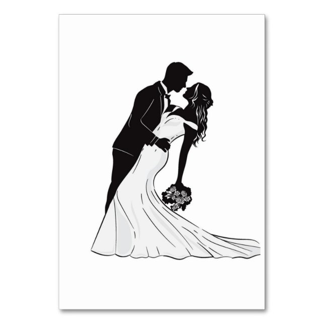 Numeração De Mesa Tarjeta de asiento wedding kiss (Frente)