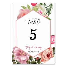 Numeração De Mesa Tarjeta para mesa identificador wedding card