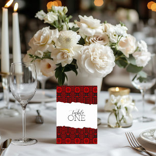 Numeração De Mesa Tatreez Vermelho Palestiniano