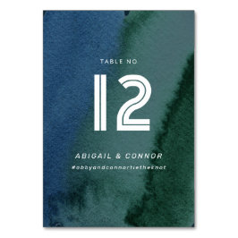 Numeração De Mesa Teal Azul Minimalista Moderno