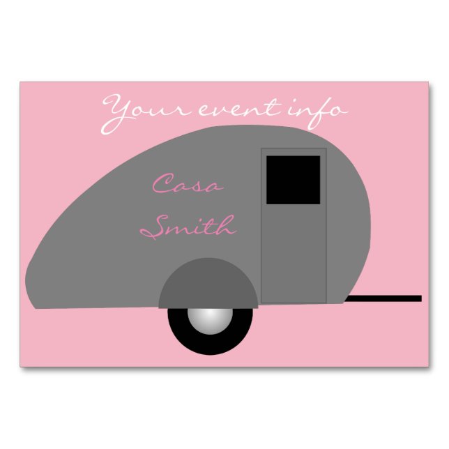 Numeração De Mesa Teardrop Trailer Minúsculo Thunder_Cove (Frente)