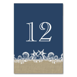 Numeração De Mesa Tema da praia azul do Marinho Sea Garland