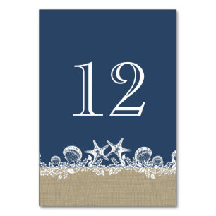 Numeração De Mesa Tema da praia azul do Marinho Sea Garland