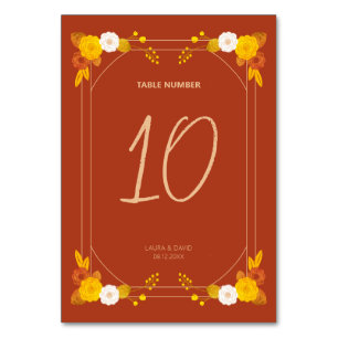 Numeração De Mesa Tema de Casamento Clássico