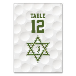 Numeração De Mesa Tema de Golfe Bar Mitzvah