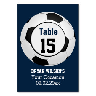 Numeração De Mesa Tema Esporte Futebol números de tabelas personaliz